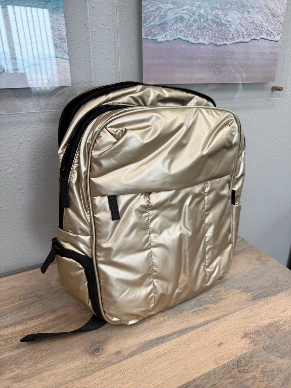 Calpak Luka 15 inch Laptop Gold Backpack
